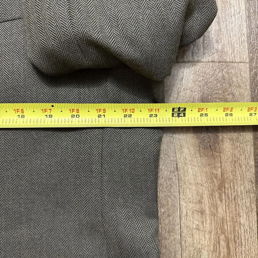 Ralph Lauren Herringbone Equestrian Blazer Sport Coat W/Elbow Patches Size 46R - Picture 8 of 16